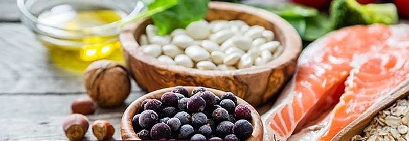 assortment of brain-healthy foods