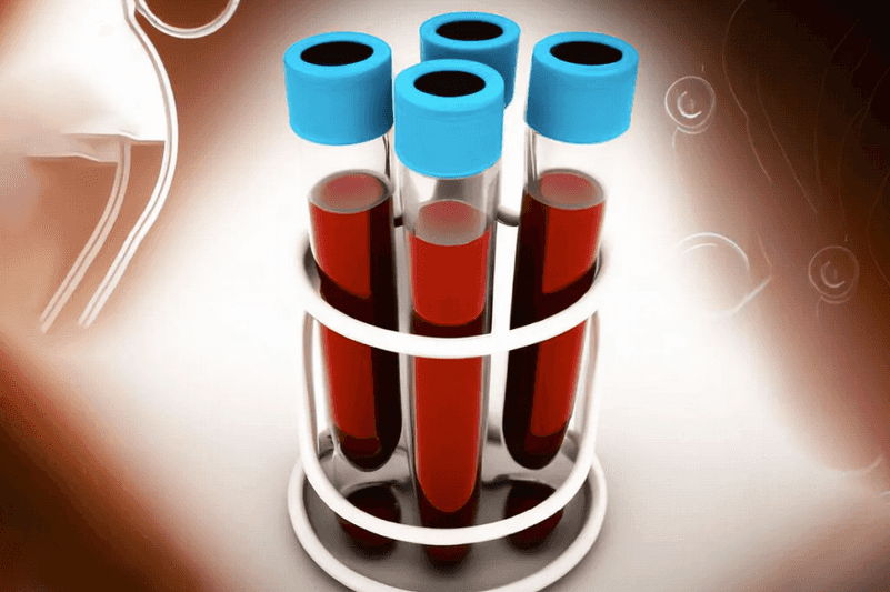 blood in test tubes